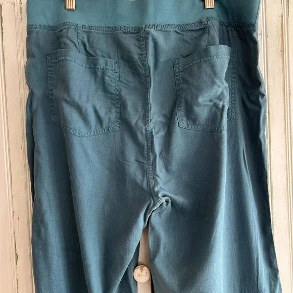 NWT XCVI Teal Hydra Flare Pant in sz L Large little smudge - Picture 7 of 13